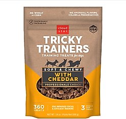 Cloud Star Tricky Trainers with Cheddar Soft & Chewy Dog Treats, 14-oz bag
