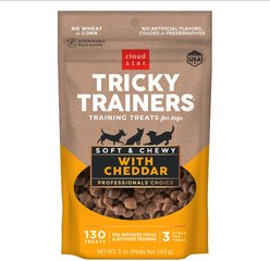 Cloud Star Tricky Trainers with Cheddar Soft & Chewy Dog Treats, 5-oz bag