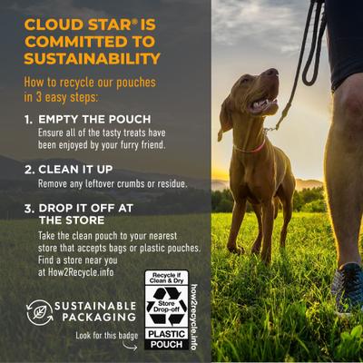 Show full view: Cloud Star Tricky Trainers with Cheddar Soft & Chewy Dog Treats, 5-oz bag slide 6 of 10