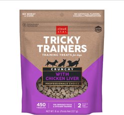 Cloud Star Tricky Trainers with Liver Crunchy Dog Treats, 8-oz bag