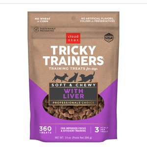 Cloud Star Tricky Trainers with Liver Soft & Chewy Dog Treats, 14-oz bag