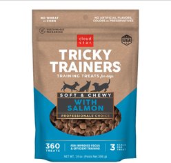 Cloud Star Tricky Trainers with Salmon Soft & Chewy Dog Treats, 14-oz bag