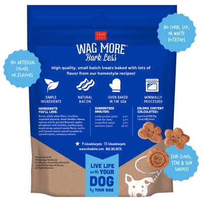 Show full view: Cloud Star Wag More Bark Less Bacon, Cheese & Apples Soft Chew Dog Treats, 6-oz bag slide 4 of 11