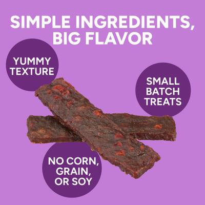 Show full view: Cloud Star Wag More Bark Less Duck & Apple Recipe Grain-Free Jerky Dog Treats, 10-oz bag slide 4 of 10