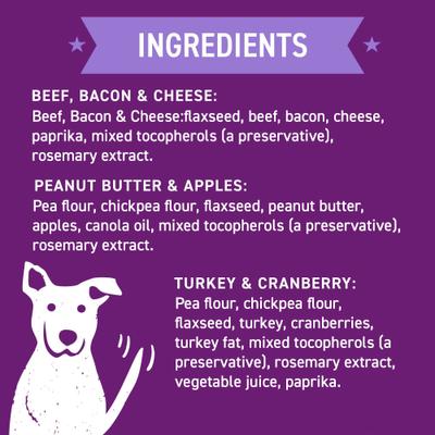 Show full view: Cloud Star Wag More Bark Less Grain-Free Assorted Flavors Crunchy Dog Treats, 14-oz box slide 4 of 11