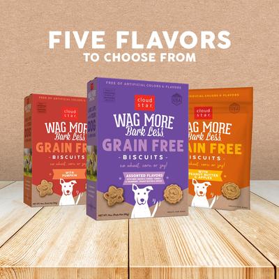 Show full view: Cloud Star Wag More Bark Less Grain-Free Pumpkin Crunchy Dog Treats, 14-oz box slide 9 of 11