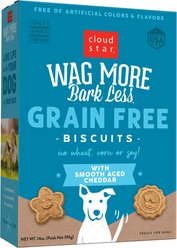 Cloud Star Wag More Bark Less Grain-Free Smooth Aged Cheddar Crunchy Dog Treats, 14-oz box slide 1 of 8