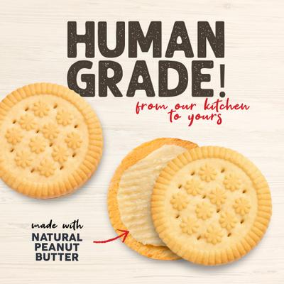 Show full view: Cloud Star Wag More Bark Less Human Grade Peanut Butter Sandwich Cookie Dog Treats, 11.8-oz tray slide 5 of 9