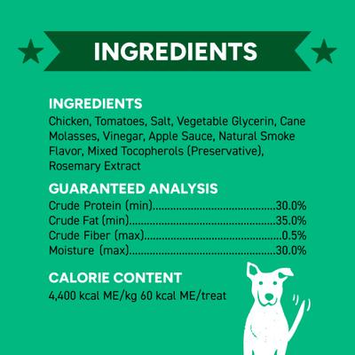 Show full view: Cloud Star Wag More Bark Less K.C. Style BBQ Chicken Recipe Grain-Free Jerky Dog Treats, 10-oz bag slide 3 of 11