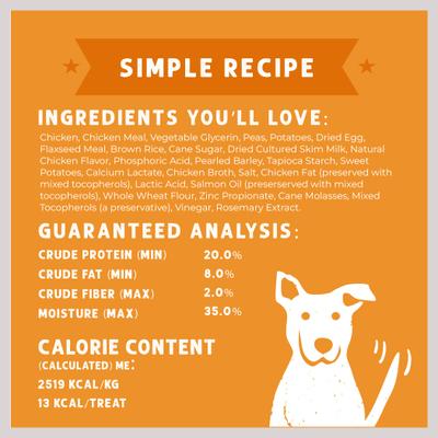 Show full view: Cloud Star Wag More Bark Less Meat Cravers Chicken Soft & Chewy Dog Treats, 5-oz bag slide 4 of 5