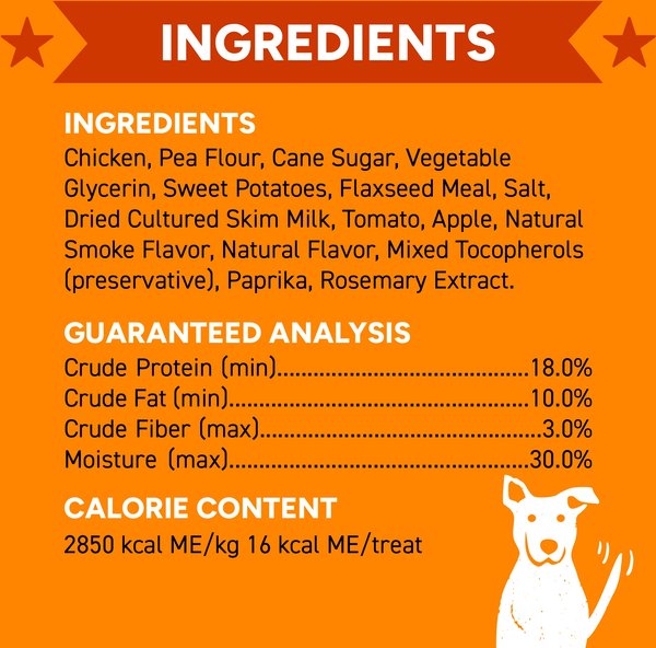 Show full view: Cloud Star Wag More Bark Less Meatball Bites BBQ Chicken Recipe Grain-Free Dog Treats, 14-oz bag slide 3 of 10