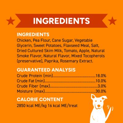 Show full view: Cloud Star Wag More Bark Less Meatball Bites BBQ Chicken Recipe Grain-Free Dog Treats, 14-oz bag slide 3 of 10