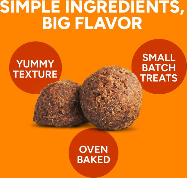 Show full view: Cloud Star Wag More Bark Less Meatball Bites BBQ Chicken Recipe Grain-Free Dog Treats, 14-oz bag slide 4 of 10