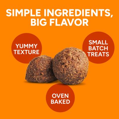 Show full view: Cloud Star Wag More Bark Less Meatball Bites BBQ Chicken Recipe Grain-Free Dog Treats, 14-oz bag slide 4 of 10