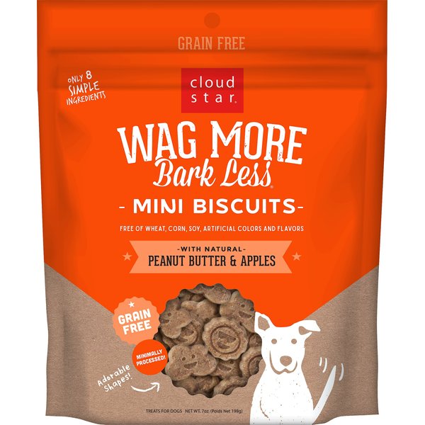Cloud Star Wag More Bark Less Holiday Grain-Free Honey Baked Ham Mini Biscuits Dog Treats