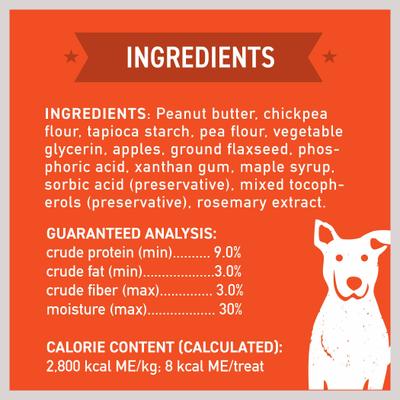 Show full view: Cloud Star Wag More Bark Less Peanut Butter & Apples Grain-Free Soft Chew Dog Treats, 20-oz bag slide 3 of 10