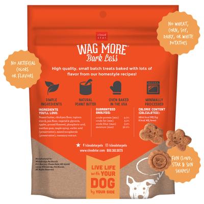 Show full view: Cloud Star Wag More Bark Less Peanut Butter & Apples Grain-Free Soft Chew Dog Treats, 5-oz bag slide 3 of 11