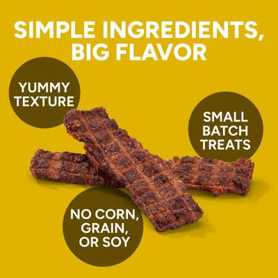 Show full view: Cloud Star Wag More Bark Less Philly Cheesesteak Beef Recipe Grain-Free Jerky Dog Treats, 10-oz bag slide 4 of 11