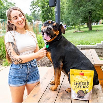 Show full view: Cloud Star Wag More Bark Less Philly Cheesesteak Beef Recipe Grain-Free Jerky Dog Treats, 10-oz bag slide 7 of 11