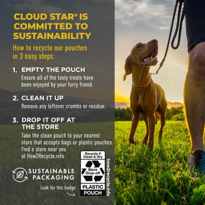 Show full view: Cloud Star Wag More Bark Less Sliders BBQ Chicken Recipe Grain-Free Soft & Chewy Dog Treats, 8-oz bag slide 8 of 9