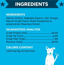 Cloud Star Wag More Bark Less Smoked Salmon Grain-Free Jerky Dog Treats, 10-oz bag slide 2 of 8