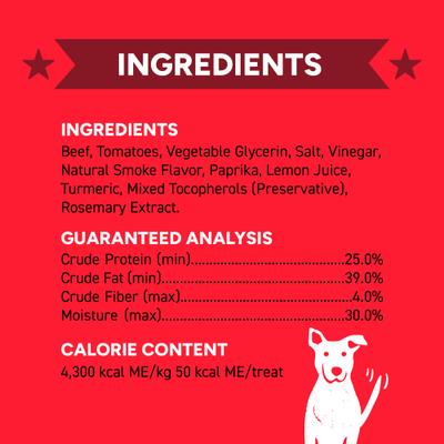 Show full view: Cloud Star Wag More Bark Less Texas Style BBQ Beef Recipe Grain-Free Jerky Dog Treats, 10-oz bag slide 3 of 11