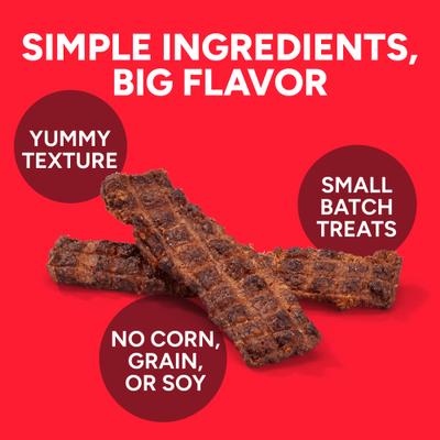 Show full view: Cloud Star Wag More Bark Less Texas Style BBQ Beef Recipe Grain-Free Jerky Dog Treats, 10-oz bag slide 4 of 11