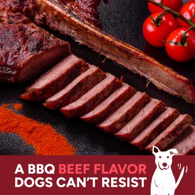 Show full view: Cloud Star Wag More Bark Less Texas Style BBQ Beef Recipe Grain-Free Jerky Dog Treats, 10-oz bag slide 5 of 11