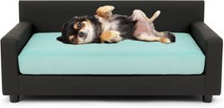 Club Nine Pets Dream Haven Orthopedic Elevated Dog & Cat Sofa Bed with Removable Cover, Aqua, Large