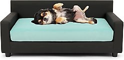 Club Nine Pets Dream Haven Orthopedic Elevated Dog & Cat Sofa Bed with Removable Cover, Aqua, Medium