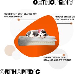 Club Nine Pets Dream Haven Orthopedic Elevated Dog & Cat Sofa Bed with Removable Cover, Brown, Large slide 2 of 7