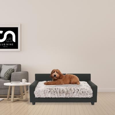 Show full view: Club Nine Pets Dream Haven Orthopedic Elevated Dog & Cat Sofa Bed with Removable Cover, Brown, Large slide 5 of 9