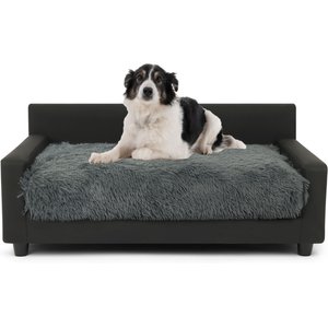 Aazon.co: Keet Fluffly Deluxe Pet Bed, Sofa Charcoal, Sall