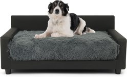 Club Nine Pets Dream Haven Orthopedic Elevated Dog & Cat Sofa Bed with Removable Cover, Gray, Medium