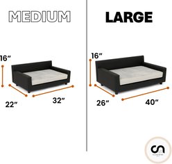 Club Nine Pets Dream Haven Orthopedic Elevated Dog & Cat Sofa Bed with Removable Cover, Gray, Medium slide 2 of 7