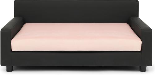 Show full view: Club Nine Pets Dream Haven Orthopedic Elevated Dog & Cat Sofa Bed with Removable Cover, Pink, Large slide 3 of 7