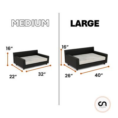 Show full view: Club Nine Pets Dream Haven Orthopedic Elevated Dog & Cat Sofa Bed with Removable Cover, Rust, Large slide 6 of 7