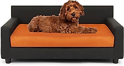 Club Nine Pets Dream Haven Orthopedic Elevated Dog & Cat Sofa Bed with Removable Cover, Rust, Medium