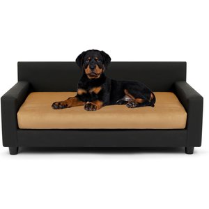 Club Nine Pets Dream Haven Orthopedic Elevated Dog & Cat Sofa Bed with Removable Cover, Taupe, Large