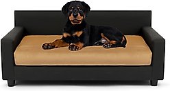 Club Nine Pets Dream Haven Orthopedic Elevated Dog & Cat Sofa Bed with Removable Cover, Taupe, Medium