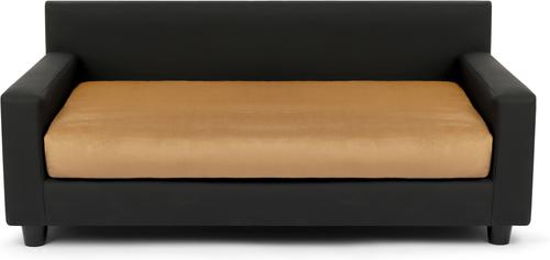 Show full view: Club Nine Pets Dream Haven Orthopedic Elevated Dog & Cat Sofa Bed with Removable Cover, Taupe, Medium slide 2 of 7