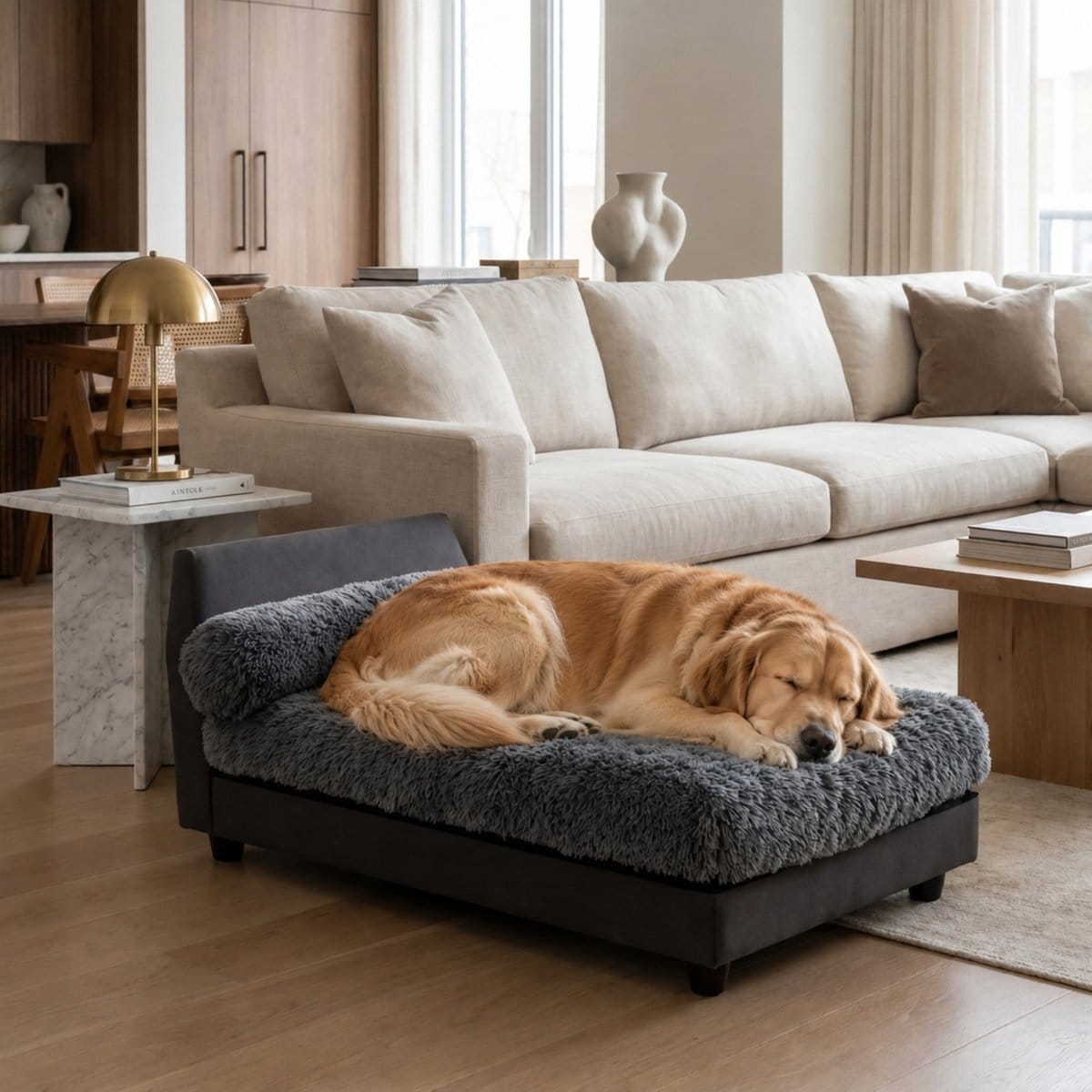 Club Nine Pets Lido Orthopedic Elevated Dog Bed, Storm Gray, Medium