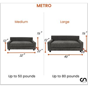 Club Nine Pets Metro Orthopedic Cat & Dog Bed, Oatmeal, Large