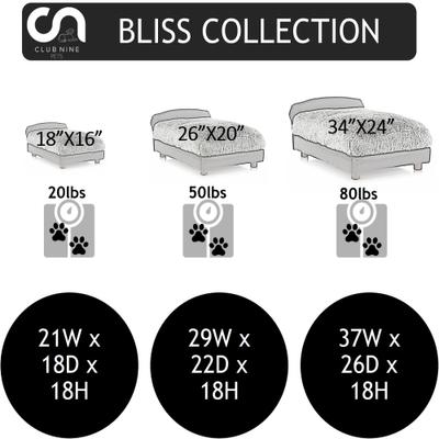 Show full view: Club Nine Pets Modern Sofa Cat & Dog Bed, Black, Medium slide 3 of 8