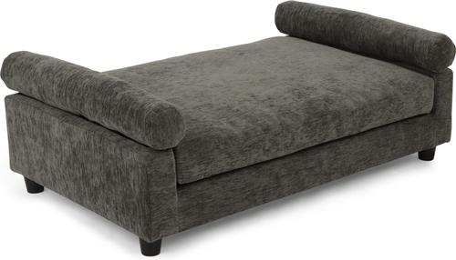 Show full view: Club Nine Pets Serene Orthopedic Furniture Style Elevated Dog & Cat Sofa Bed with Removable Cover, Charcoal, Medium slide 4 of 7