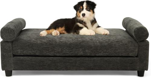 Show full view: Club Nine Pets Serene Orthopedic Furniture Style Elevated Dog & Cat Sofa Bed with Removable Cover, Charcoal, Medium slide 2 of 7
