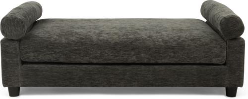 Show full view: Club Nine Pets Serene Orthopedic Furniture Style Elevated Dog & Cat Sofa Bed with Removable Cover, Charcoal, Medium slide 3 of 7