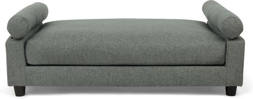 Show full view: Club Nine Pets Serene Orthopedic Furniture Style Elevated Dog & Cat Sofa Bed with Removable Cover, Gray, Medium slide 3 of 7