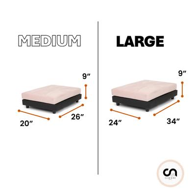 Show full view: Club Nine Pets Snooze Collection Orthopedic Elevated Dog & Cat Bed with Removable Cover, Pink, Medium slide 7 of 7