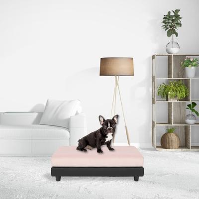 Show full view: Club Nine Pets Snooze Collection Orthopedic Elevated Dog & Cat Bed with Removable Cover, Pink, Medium slide 4 of 7